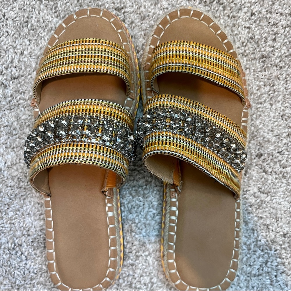 Embellished slip in sandals